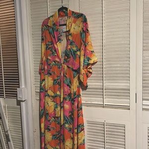 Tropical wrap dress
